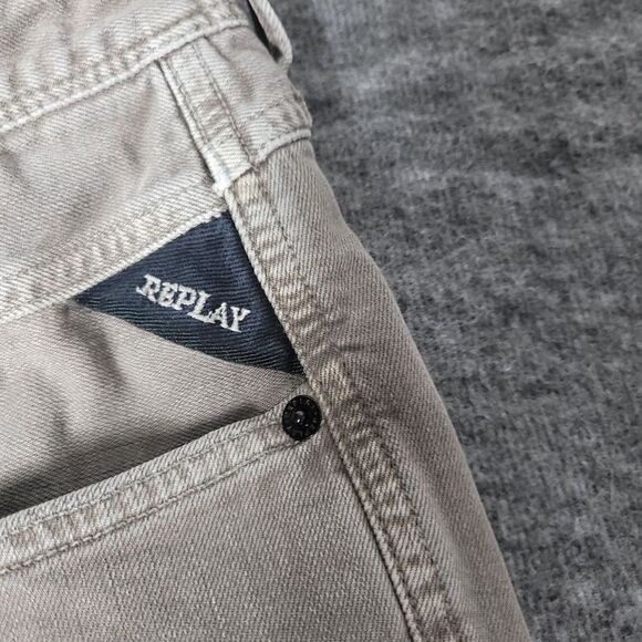 Replay Anbass Men's Jeans Size W30 L32 Slim Fit Skinny Gray Denim Zip Fly - Picture 3 of 13